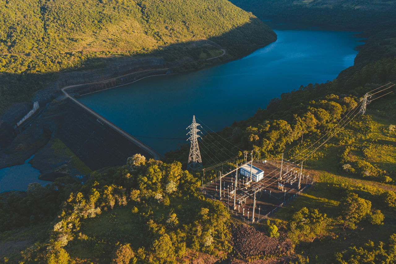 Hidrelétrica Monjolinho, no Rio Grande do Sul, Brasil